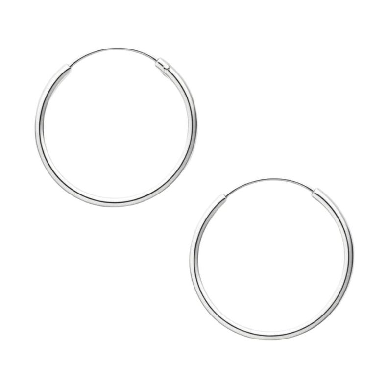 Aros Argolla Lisa 20mm Plata Ley 925