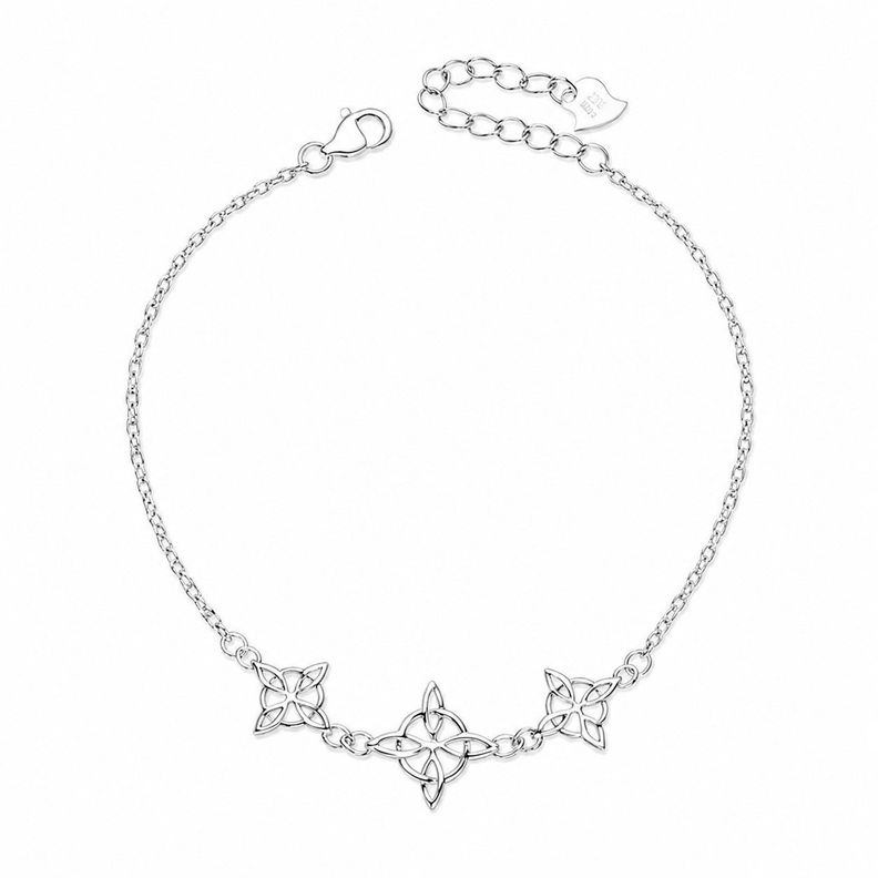 Pulsera Nudo de Bruja Plata Ley 925