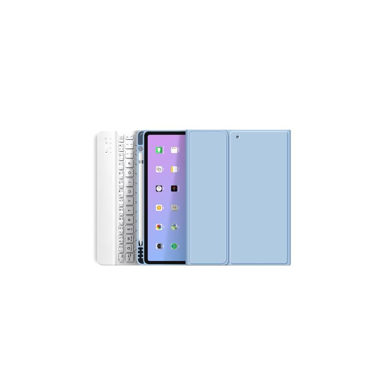 Funda Protector Celeste Con teclado Para IPAD 10.9 (2022)-0