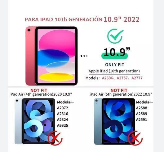Funda Estuche Rosa Para IPAD 10.9 Con teclado-1