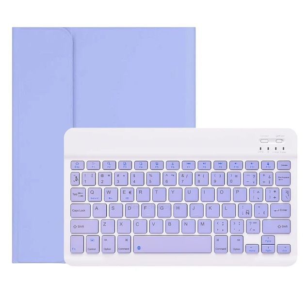Funda Violeta Con teclado Para IPAD 10.9 (2022)-0