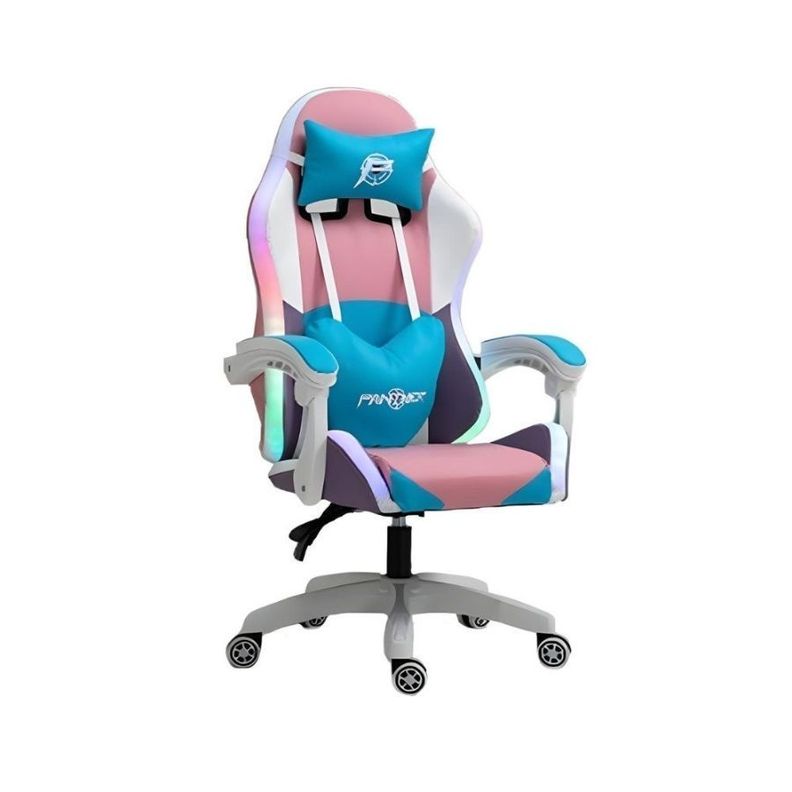 Silla Gamer Panther Profesional RGB con Vibración Rosa-1