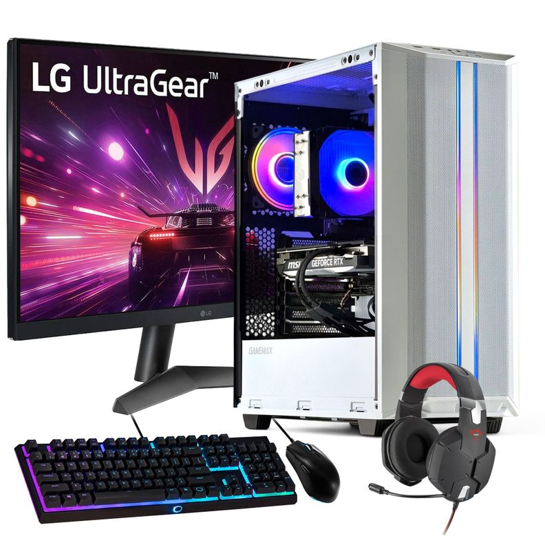 PC GAMER Blanco + MONITOR 24 + Perif: AMD RYZEN 5 5600XT 32gb 1Tb RTX 3060 WiFi-0