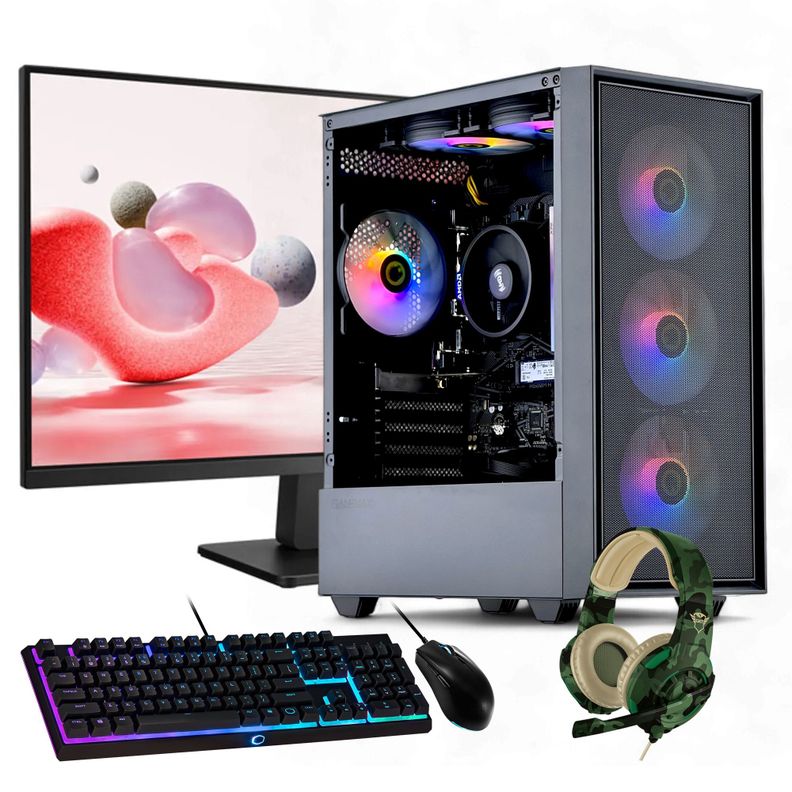 PC GAMER + MONITOR 24 + Perif: AMD RYZEN 7 5700g 16gb 1Tb Vega WiFi 6xFAN-0