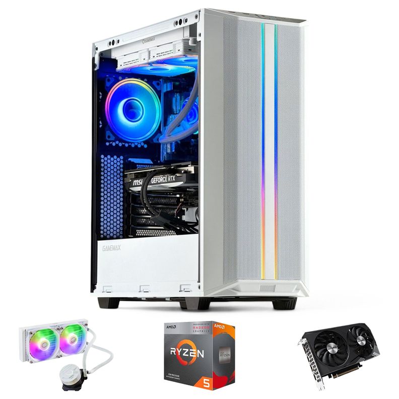PC GAMER Blanco AMD RYZEN 5 5500 32gb 2Tb RTX 4060 WiFi-0