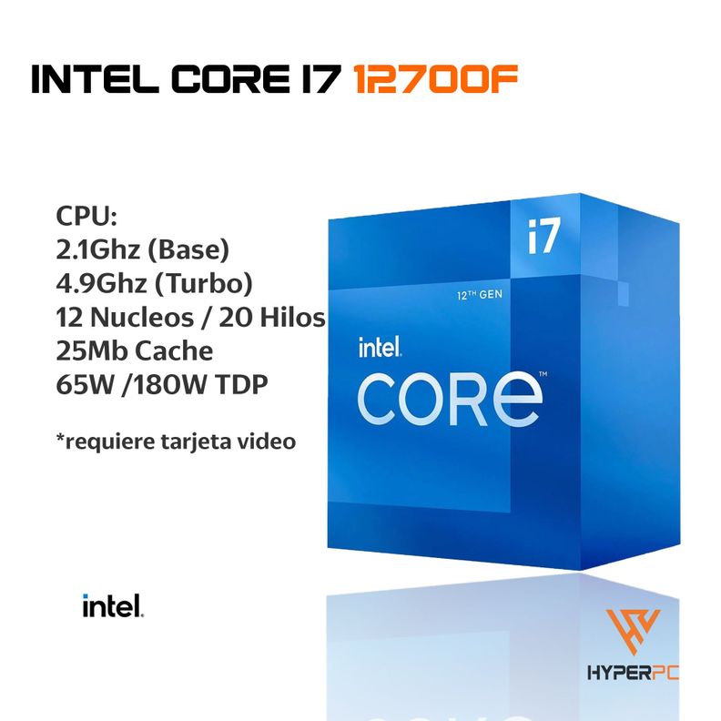 PC GAMER INTEL CORE i7 12700K 64gb DDR5 1Tb RTX 5070 12Gb WiFi-2
