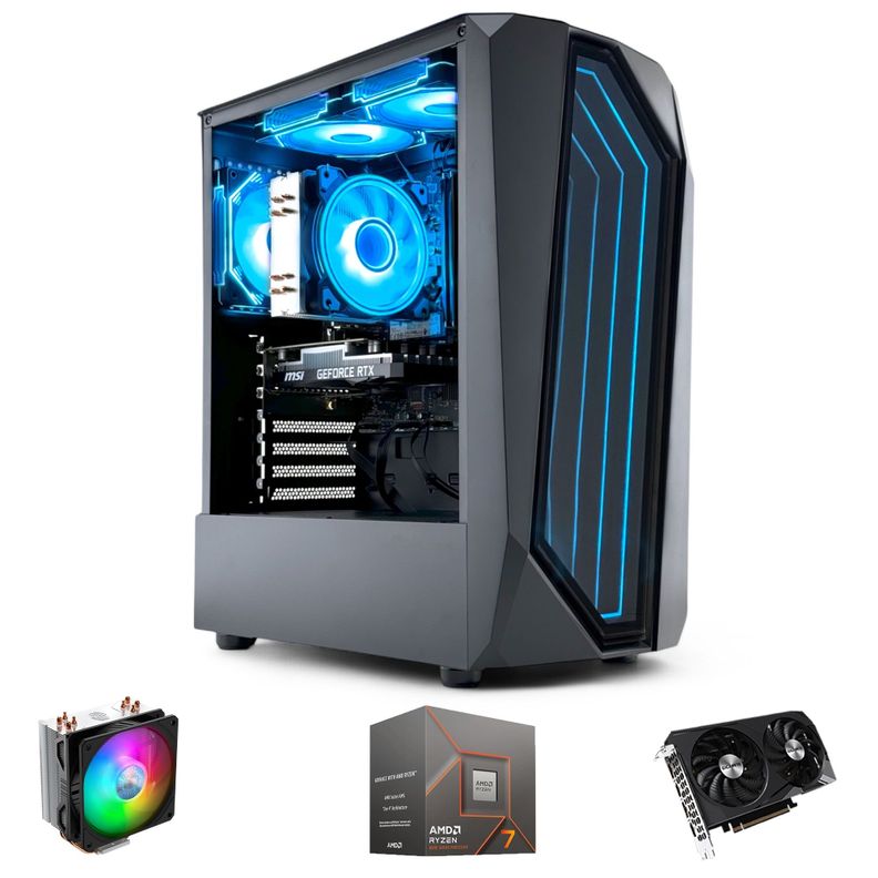 PC GAMER Bandit AMD RYZEN 7 8700 32gb DDR5 1Tb RTX 3060 WiFi-0