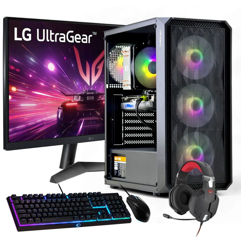 PC GAMER + MONITOR 24 + Perif: AMD RYZEN 5 5600XT 8gb 500Gb RTX 3050 WiFi-0