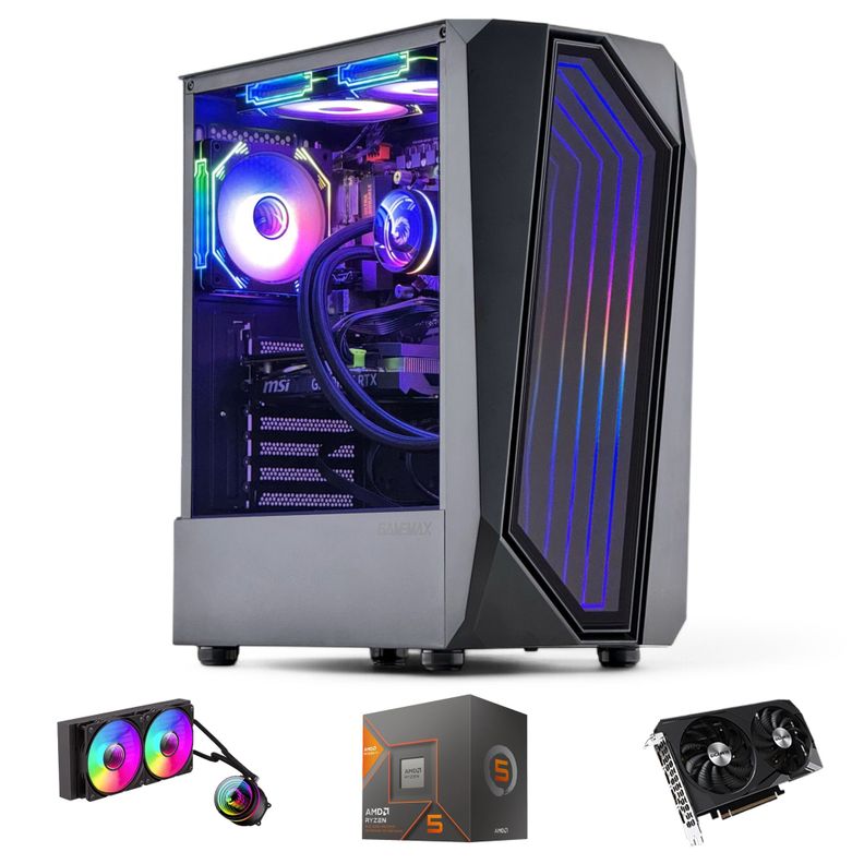 PC GAMER + MONITOR 27 + Perif: AMD RYZEN 5 8400 32gb 1Tb RTX 3060 WiFi-1