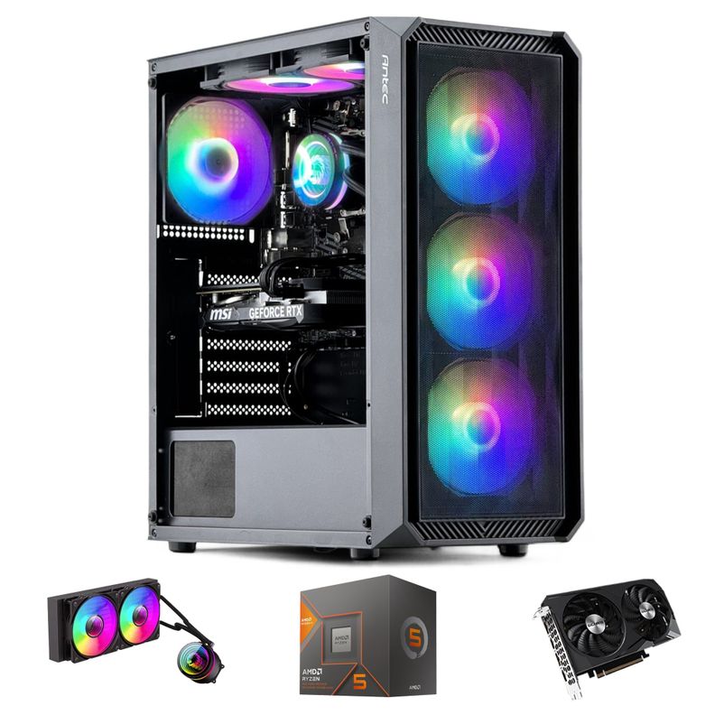 PC GAMER + MONITOR 27 + Perif: AMD RYZEN 5 8400 32gb 2Tb RTX 3060 WiFi-1