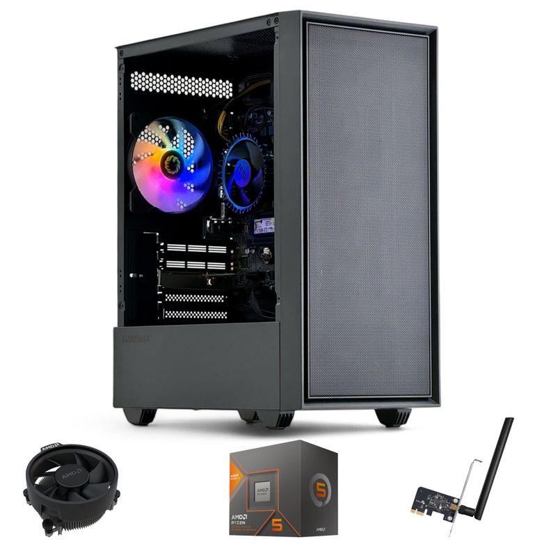 PC GAMER: AMD RYZEN 5 8500G 32gb DDR5 2Tb Radeon 740M WiFi-0
