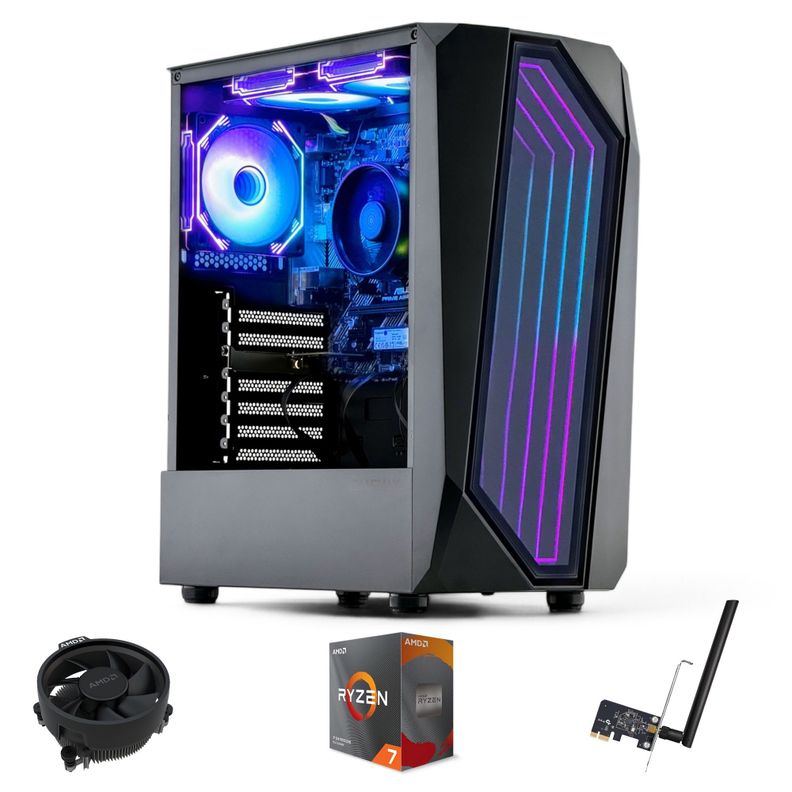 PC GAMER + MONITOR 24 + Perif: AMD RYZEN 7 5700g 16gb 1Tb Vega WiFi-1