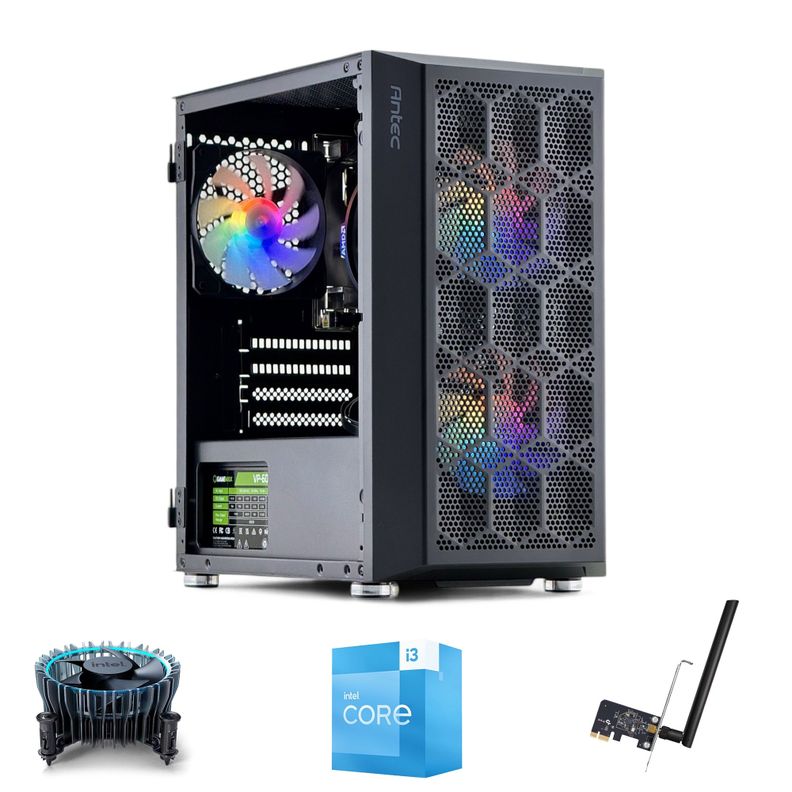 PC GAMER + MONITOR 24 + Perif: INTEL CORE i3 14100 16gb 1Tb UHD 730 WiFi-1