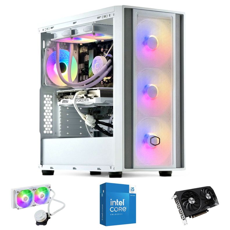 PC GAMER Blanco INTEL CORE i5 14600K 32gb DDR5 1Tb RTX 5070 12Gb WiFi-0