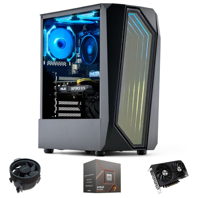 PC GAMER Bandit AMD RYZEN 7 8700 16gb DDR5 1Tb RTX 3050 WiFi-0