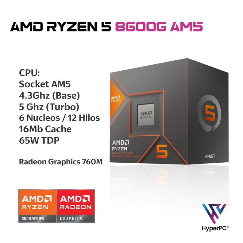 PC GAMER AMD RYZEN 5 8600G 32Gb DDR5 1Tb RTX 3060 WiFi Air-2