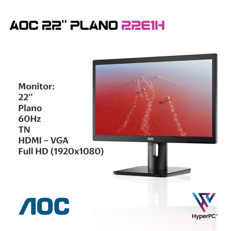 PC mini + MONITOR 22 + Perif: INTEL CORE i3 14100 8gb DDR5 240Gb UHD 730 WiFi-2