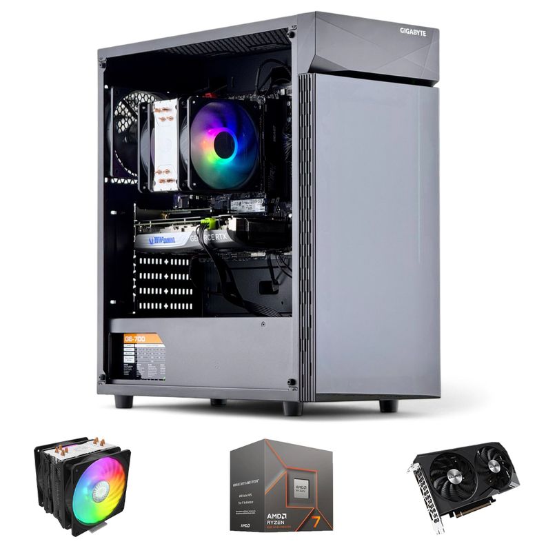 PC GAMER AMD RYZEN 7 8700 16Gb DDR5 1Tb RTX 3060 WiFi Air-0