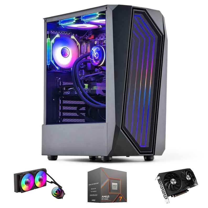 PC GAMER Bandit AMD RYZEN 7 8700 32gb DDR5 1Tb RTX 4060 Ti WiFi-0