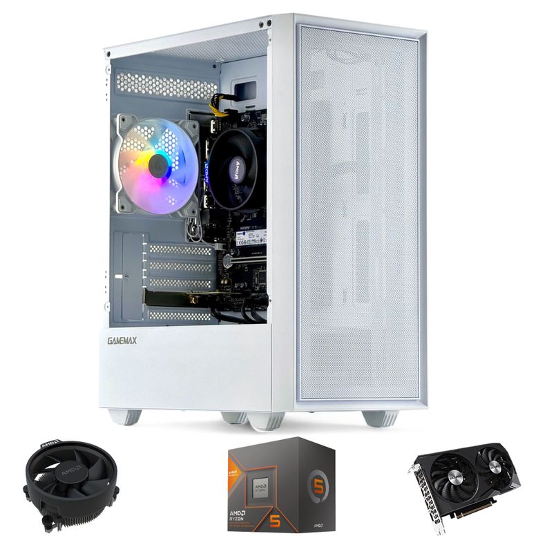 PC GAMER Blanco: AMD RYZEN 5 8400F 16gb DDR5 1Tb GTX 1650 WiFi-0