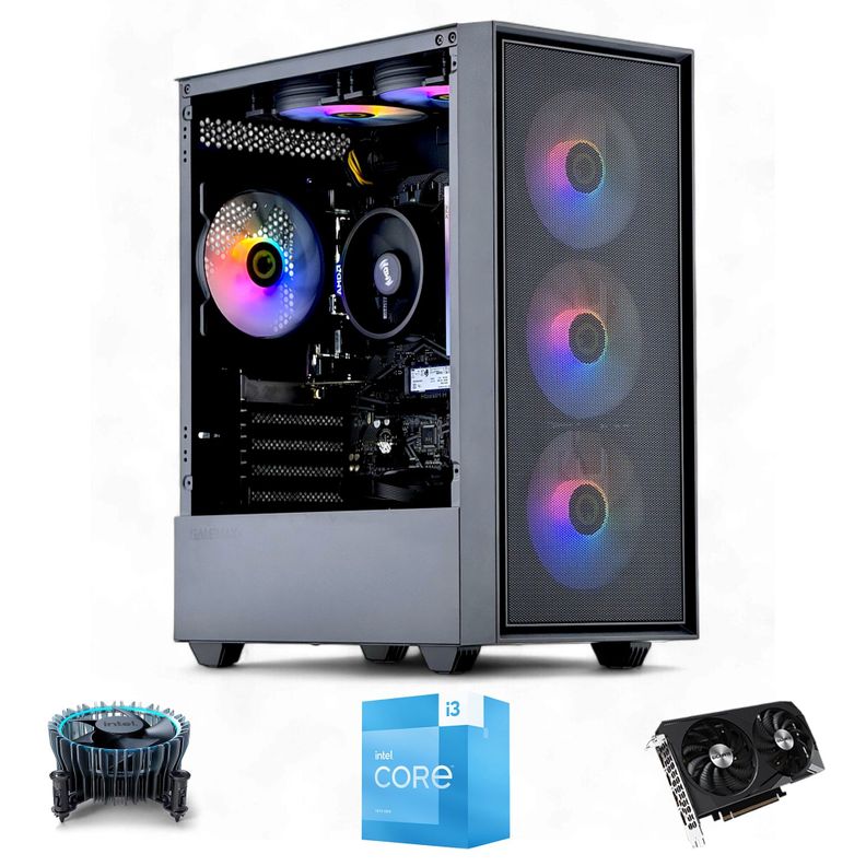 PC GAMER: INTEL CORE i3 13100 16gb 1Tb GTX 1650 WiFi 6xFAN-0
