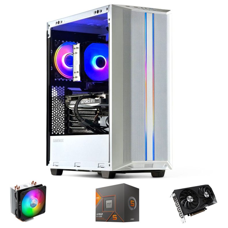 PC GAMER Blanco AMD RYZEN 5 8500G 32gb DDR5 2Tb RTX 4060 Ti WiFi-0