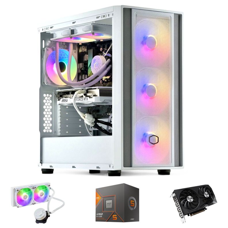 PC GAMER Blanco AMD RYZEN 5 7600X 32Gb DDR5 2Tb RTX 4060 WiFi-0
