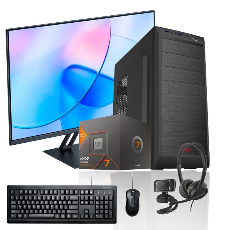 PC + MONITOR 27 + Perif: AMD RYZEN 7 8700G 16gb 1Tb Radeon 780M WiFi-0