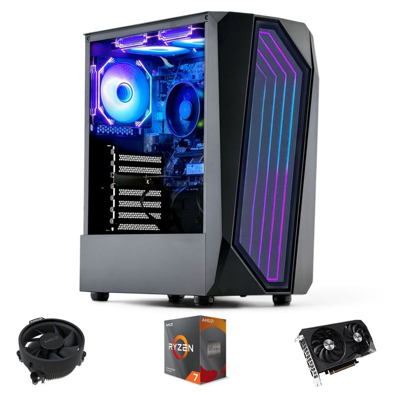 PC GAMER Bandit AMD RYZEN 7 5700 16gb 1Tb RTX 3050 WiFi-0
