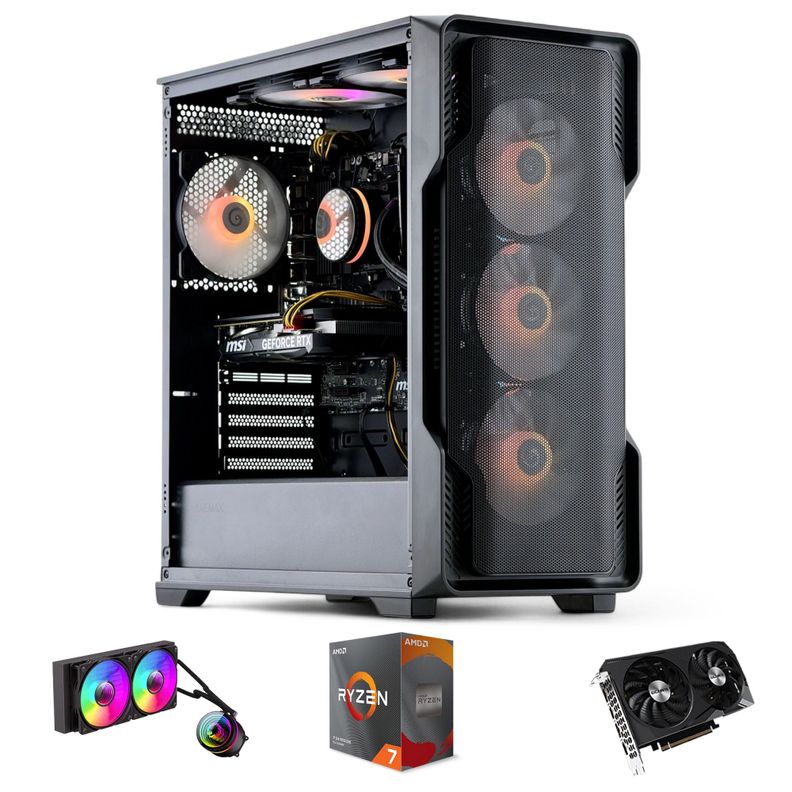 PC GAMER Siege AMD RYZEN 7 5700 32gb 1Tb RTX 3060 WiFi-0