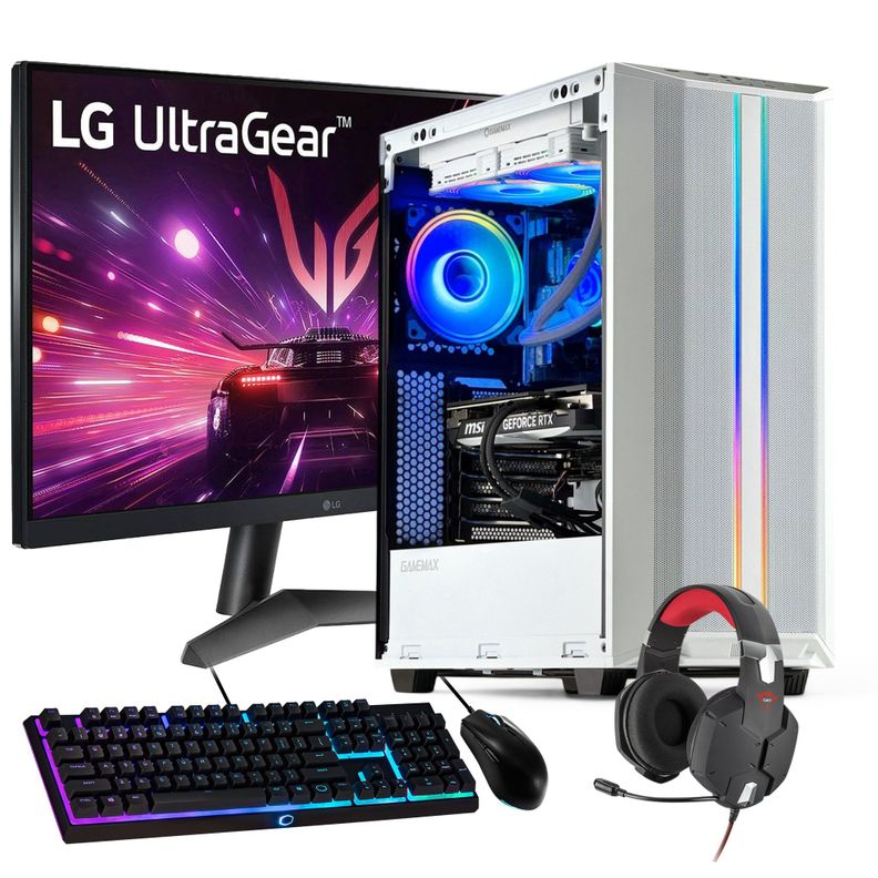 PC GAMER Blanco + MONITOR 24 + Perif: AMD RYZEN 5 8400 32Gb 2Tb RTX 4060 WiFi-0