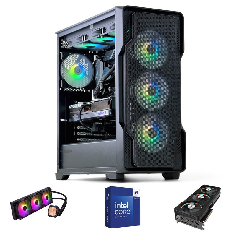 PC GAMER Siege INTEL CORE i9 14900KF 32gb DDR5 1Tb RTX 5070-0