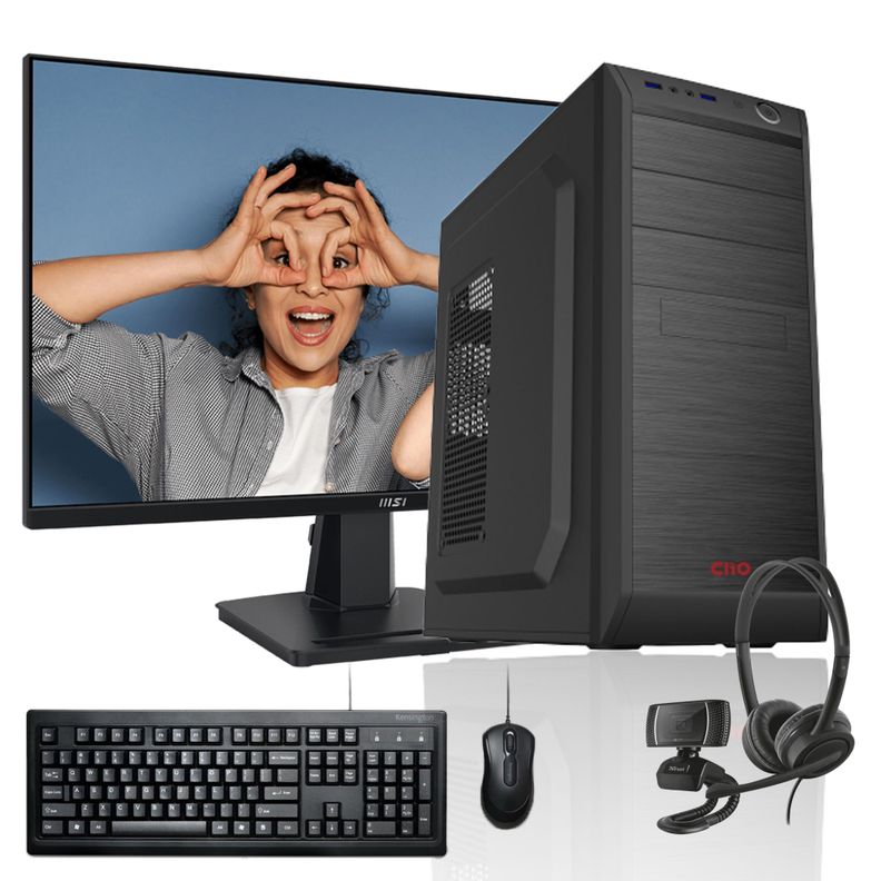 PC + MONITOR 24 + Perif: INTEL CORE i5 14400 32Gb 2Tb UHD 730 WiFi Negro