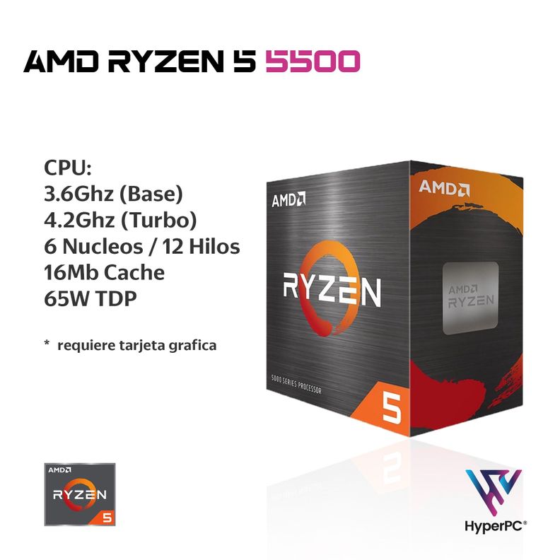 PC GAMER Blanco AMD RYZEN 5 5500 32gb 2Tb RTX 3060 WiFi Air-2