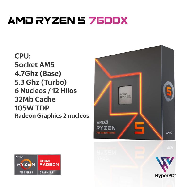 PC GAMER AMD RYZEN 5 7600X 32Gb DDR5 1Tb RTX 3060 WiFi-2