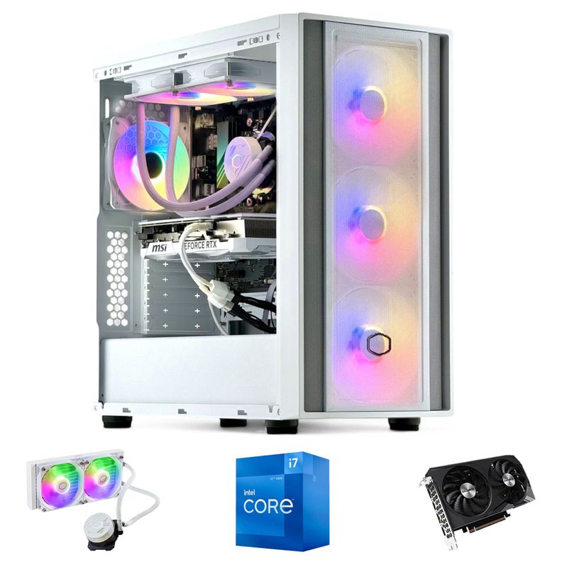 PC GAMER Blanco INTEL CORE i7 12700K 32gb DDR5 1Tb RTX 4060 WiFi-0