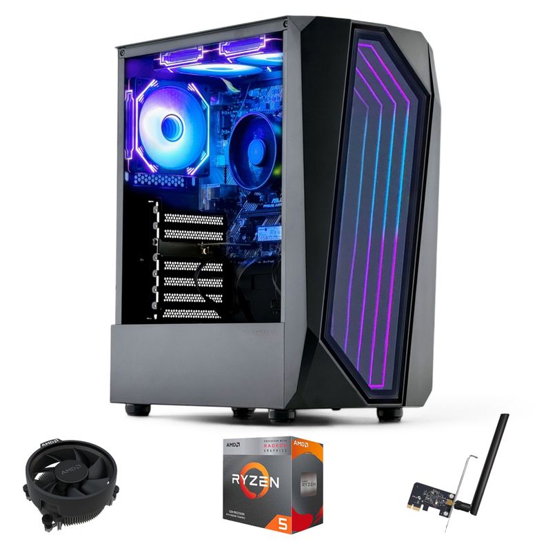 PC GAMER + MONITOR 24 + Perif: AMD RYZEN 5 5600GT 16gb 1Tb Vega WiFi-1