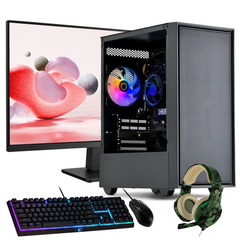 PC GAMER + MONITOR 24 + Perif: AMD RYZEN 5 8500G 8gb 500Gb 740M WiFi-0