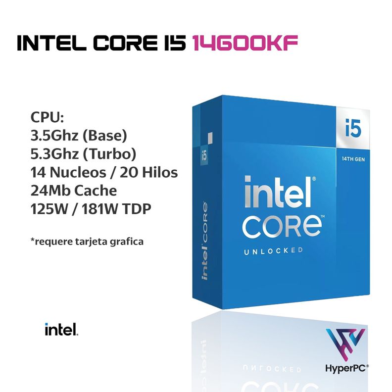 PC GAMER INTEL CORE i5 14600K 64gb DDR5 2Tb RTX 5070 12Gb WiFi-2
