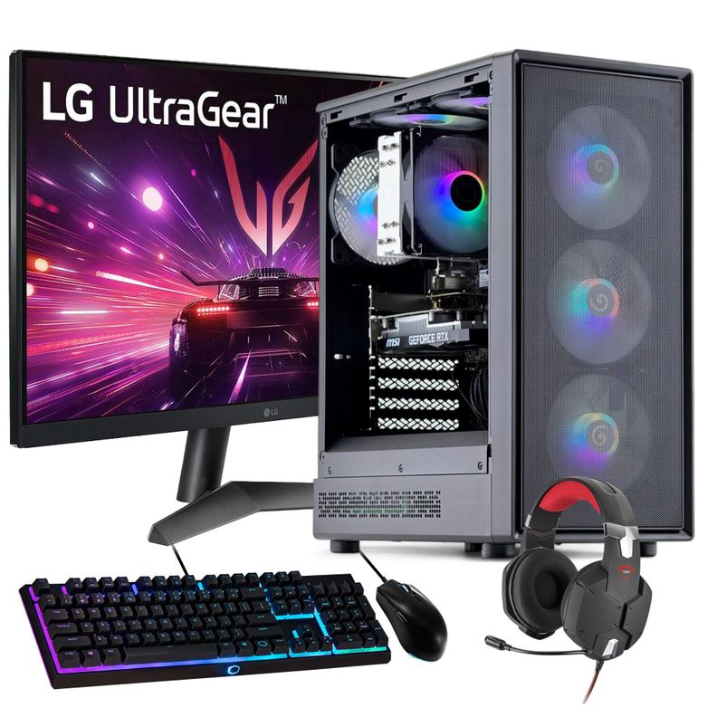 PC GAMER + MONITOR 24 + Perif: AMD RYZEN 5 5600XT 16gb 1Tb RTX 3050 WiFi 6xFAN-0