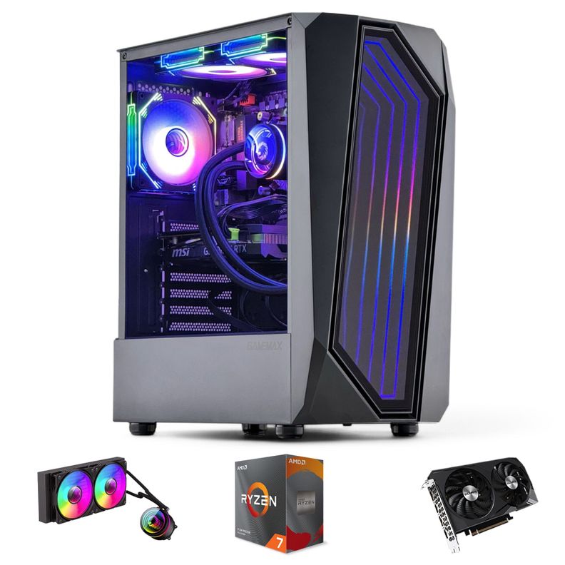 PC GAMER Bandit AMD RYZEN 7 5700 32gb 1Tb RTX 4060 WiFi-0