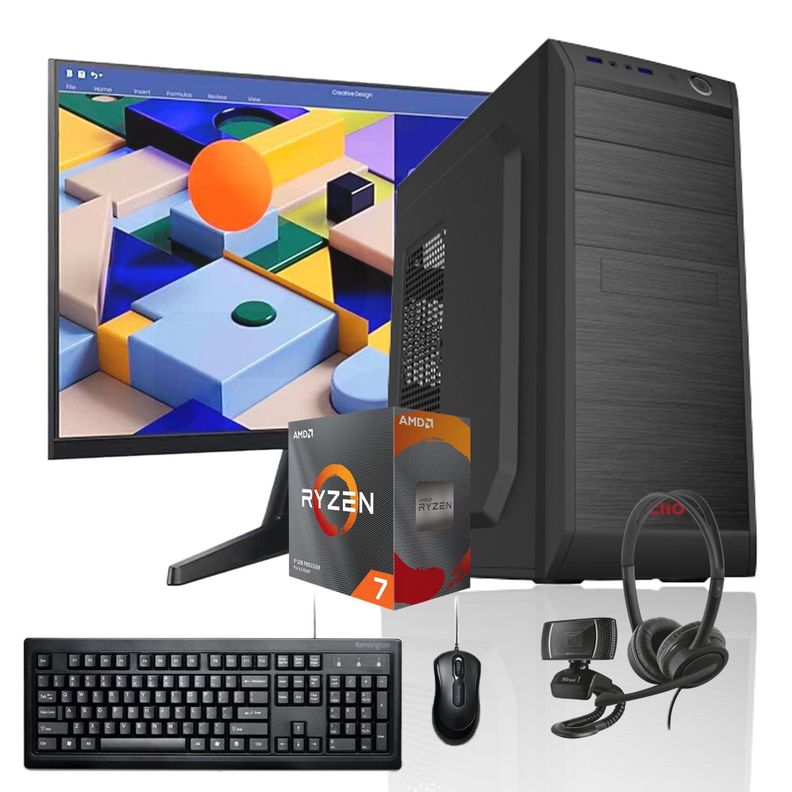 PC + MONITOR 24 + Perif: AMD RYZEN 7 5700g 16gb 500Gb Vega WiFi-0