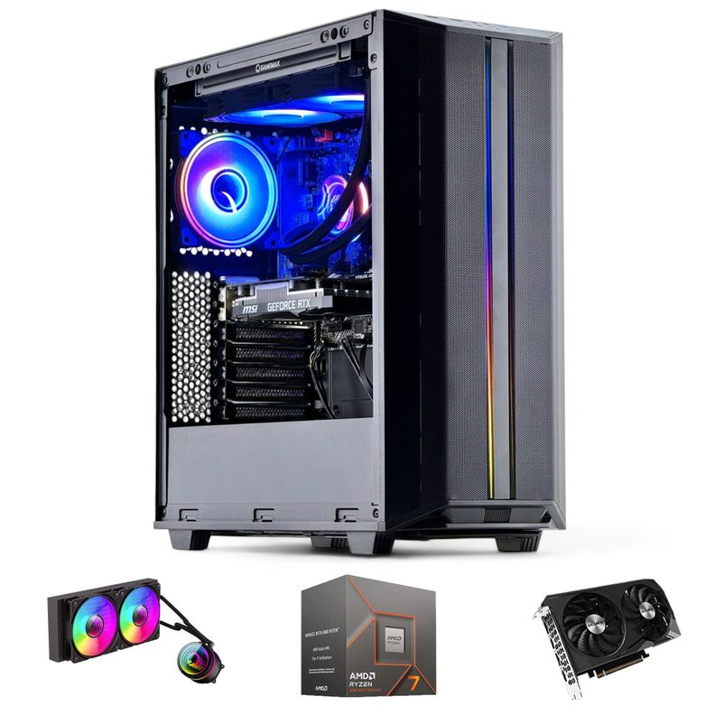 PC GAMER: AMD RYZEN 7 8700 32gb DDR5 1Tb RTX 4060 WiFi-0