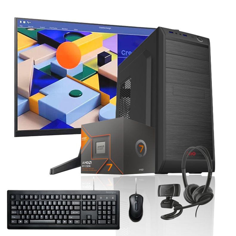 PC + MONITOR 24 + Perif: AMD RYZEN 7 8700G 32gb 1Tb Radeon 780M WiFi-0
