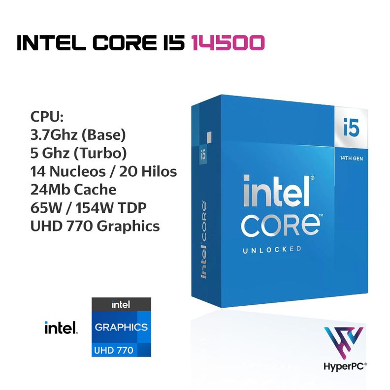 PC GAMER Storm INTEL CORE i5 14500 16gb DDR5 1Tb UHD 770 WiFi-2