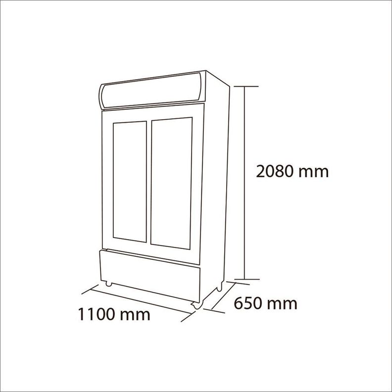 Visicooler 1000 lt. LG-1000S-4