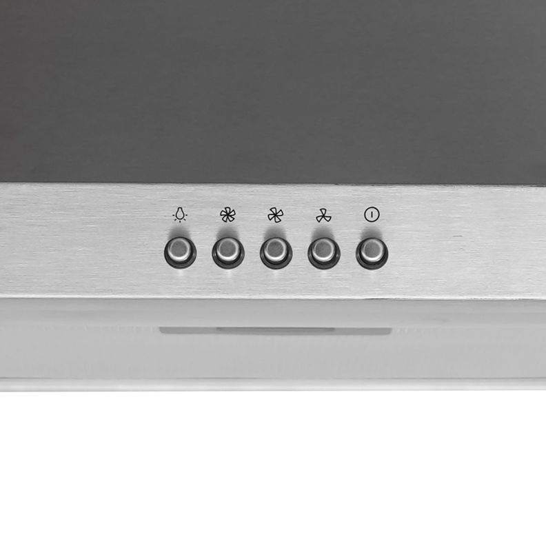Campana Piramidal Acero Inox 90 cm, 3 Velocidades-4