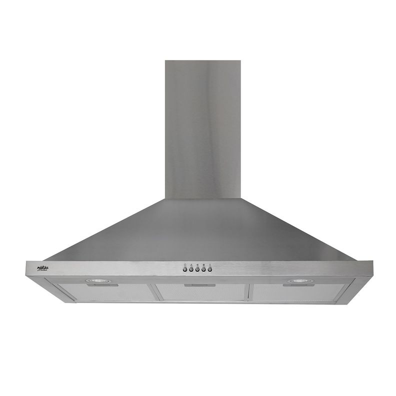 Campana Piramidal Acero Inox 90 cm, 3 Velocidades-0