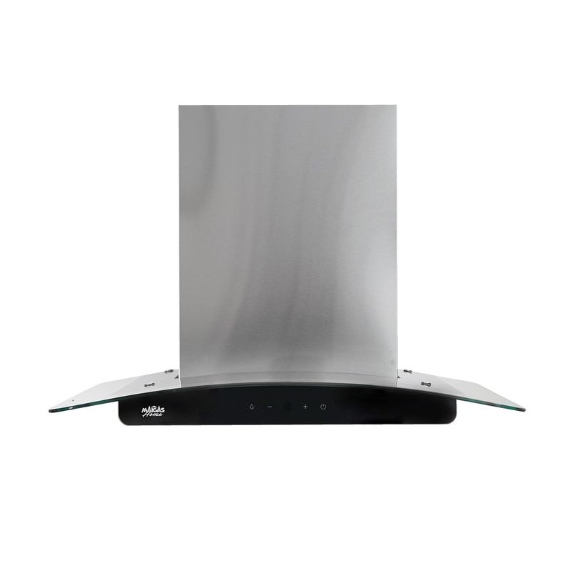 Campana Vidrio Curvo Touch 60 cm, 3 Velocidades-0