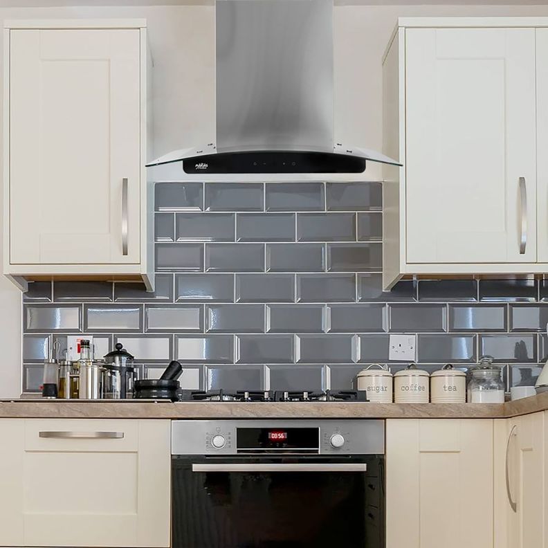 Campana Vidrio Curvo Touch 60 cm, 3 Velocidades-5